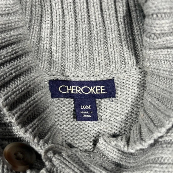 4/$20  Cherokee Light Gray Knitted Sweater - Picture 4 of 4